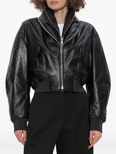 Givenchy Bomber With Zipped Shawl Collar In Nappa Leather