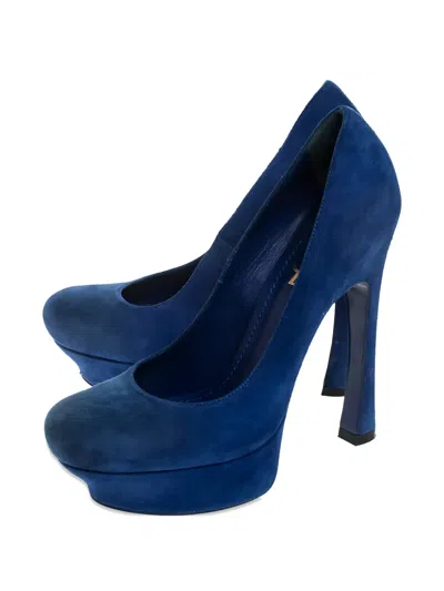 Pre-owned Saint Laurent 140mm Palais Platform Pumps