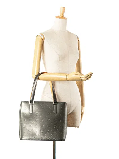 Pre-owned Louis Vuitton 2003 Monogram Mat Stockton Tote Bag In Gray