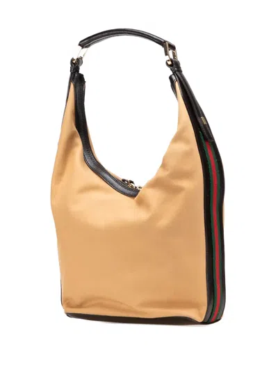 Pre-owned Gucci 2000-2015 Canvas Shoulder Bag In Brown