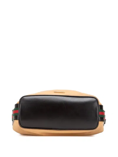 Pre-owned Gucci 2000-2015 Canvas Shoulder Bag In Brown