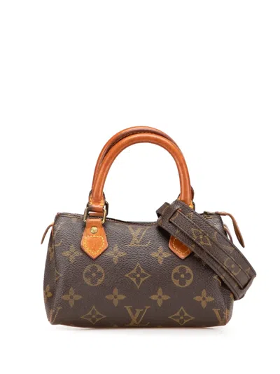 Pre-owned Louis Vuitton 2000-2025 Monogram Nano Speedy Bandouliere Satchel