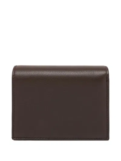 Tom Ford Padlock Leather Wallet In Brown
