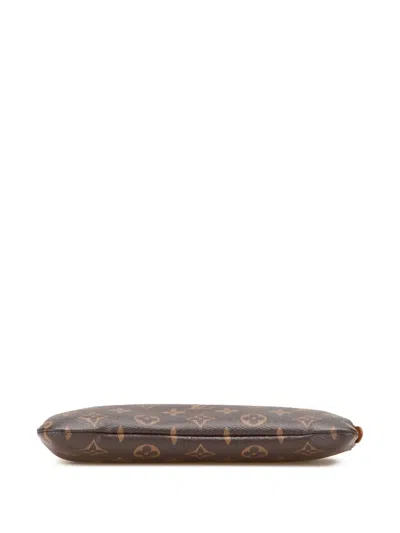 Pre-owned Louis Vuitton 2018 Monogram Etui Voyageur Pm Clutch Bag In Brown