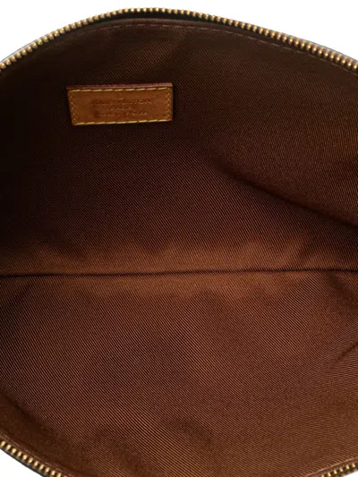 Pre-owned Louis Vuitton 2018 Monogram Etui Voyageur Pm Clutch Bag In Brown