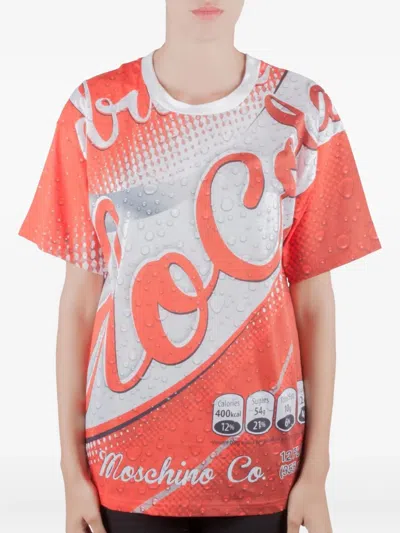 Pre-owned Moschino 2024 Soda-print T-shirt In Red