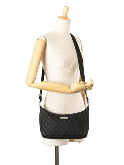 Pre-owned Gucci 2000-2015 Gg Canvas Crossbody Bag In Gray