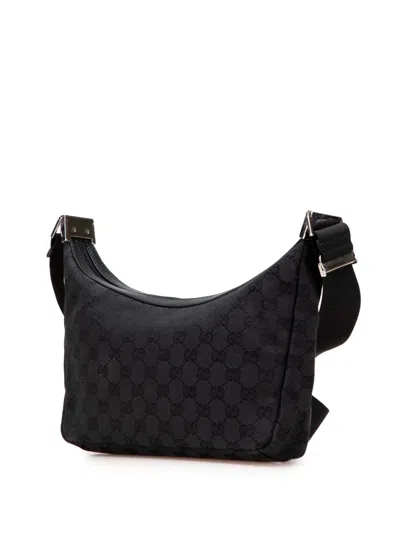Pre-owned Gucci 2000-2015 Gg Canvas Crossbody Bag In Gray
