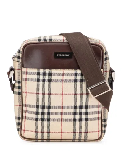 Pre-owned Burberry 2000-2017 House Check Canvas Crossbody Bag