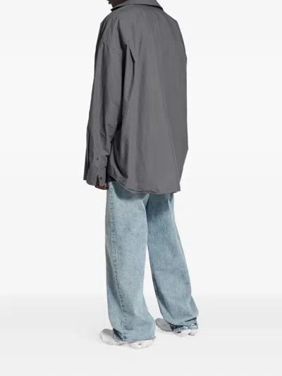 Balenciaga X Automobili Lamborghini Layered Poplin Shirt In Gray