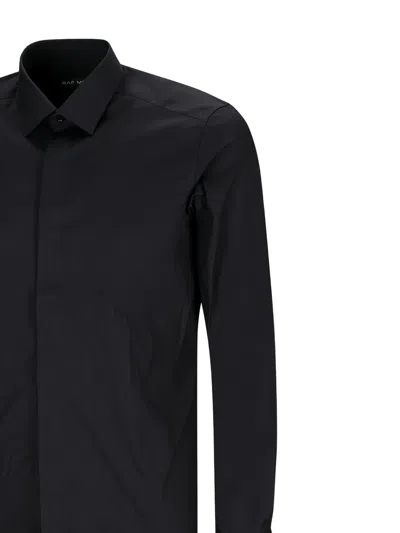 Raf Moore Long-sleeve Button-down Shirt In Black