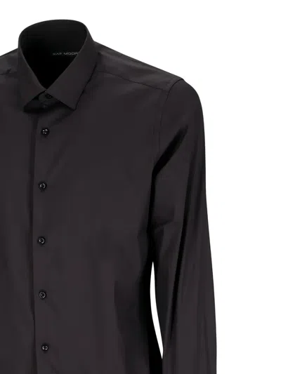 Raf Moore Long-sleeve Button-down Shirt In Black