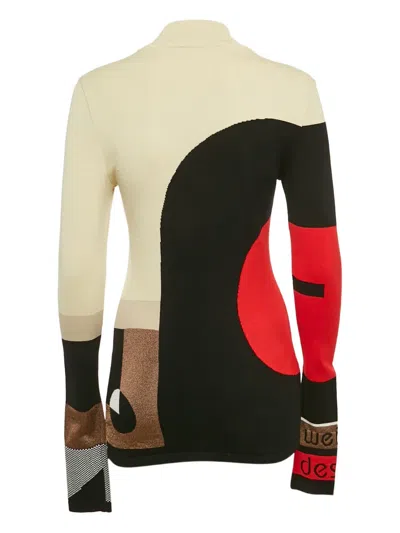 Pre-owned Mary Katrantzou Intarsia Mock-neck Sweater