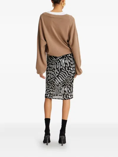 Rotate Birger Christensen Sweater Rotate Woman Color Beige In Brown