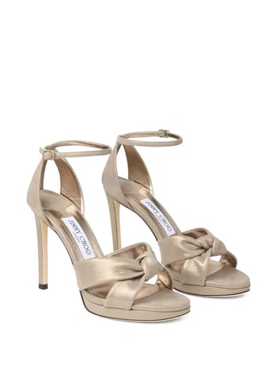 Jimmy Choo 85mm Rosie Knotted Ankle-strap Sandals