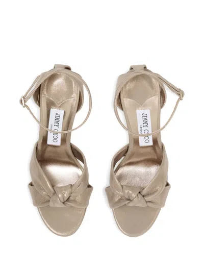 Jimmy Choo 85mm Rosie Knotted Ankle-strap Sandals