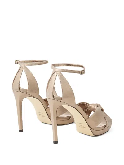 Jimmy Choo 85mm Rosie Knotted Ankle-strap Sandals
