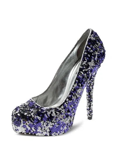 Pre-owned Dolce & Gabbana 150mm Sequin-embellished Heeled Pumps
