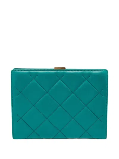 Pre-owned Carolina Herrera Quilted Mini Bag In Green