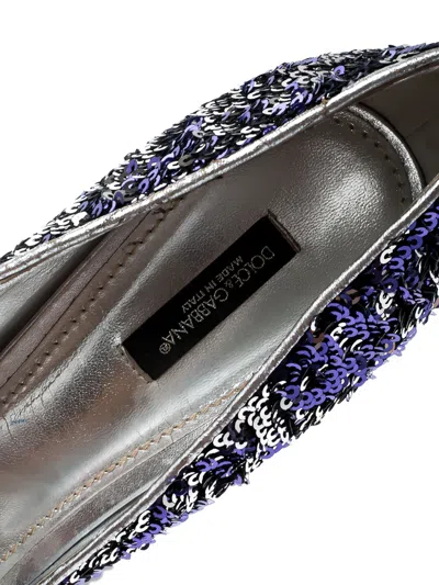 Pre-owned Dolce & Gabbana 150mm Sequin-embellished Heeled Pumps