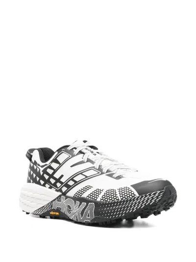 Hoka Breathable Mesh Sneakers With Cushioned Sole In White