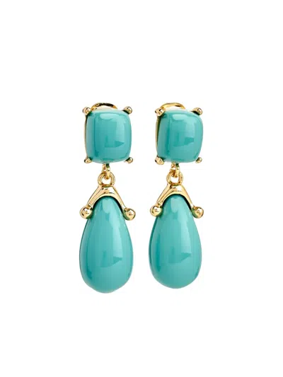 Kenneth Jay Lane 22kt Gold-plated Clip-on Drop Earrings In Gold