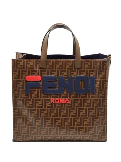 Pre-owned Fendi X Fila Zucca-pattern Tote Bag