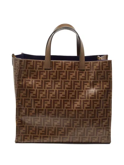 Pre-owned Fendi X Fila Zucca-pattern Tote Bag