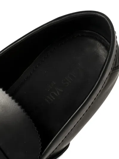Pre-owned Louis Vuitton Leather Loafers In Black