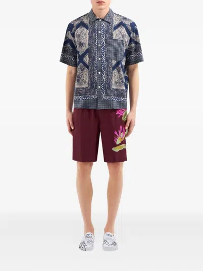 Pierre-louis Mascia Geometric-print Short-sleeve Shirt