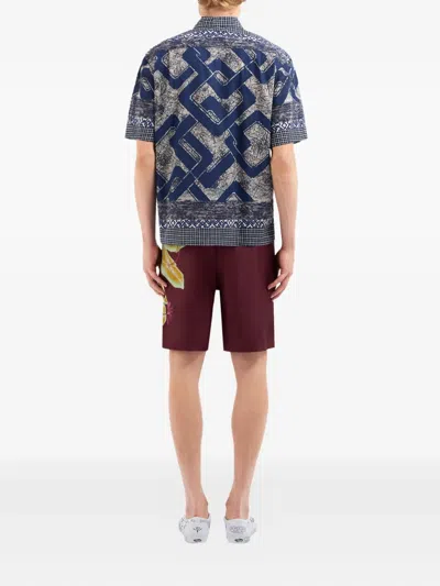 Pierre-louis Mascia Geometric-print Short-sleeve Shirt