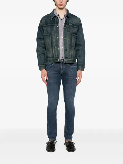 Dondup Skinny Jeans In Blue Denim In Blue