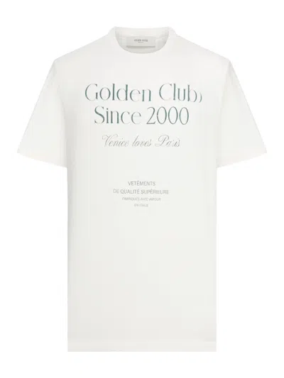 Golden Goose Journey Ms T-shirt Regular Light Cotton Jersey With Print In White