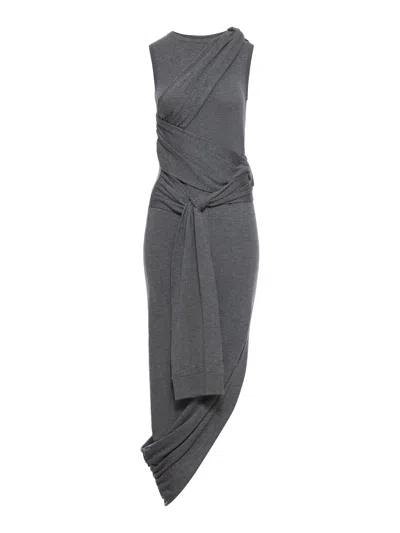 Jw Anderson Grey Jersey Dress In Gray