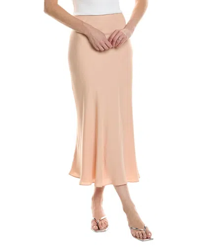 Lafayette 148 New York Bias Cut Flared Silk Maxi Skirt In Pink