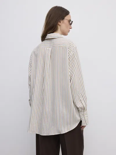 House Of Dagmar Fluid Stripe Shirt In White
