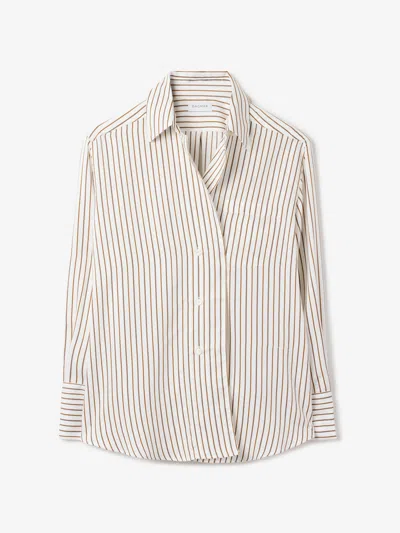 House Of Dagmar Fluid Stripe Shirt In White