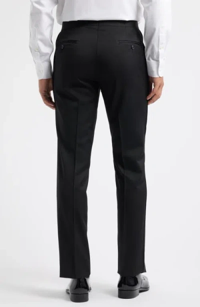 Ted Baker London Josh Slim Fit Wool Tuxedo Pants In Black