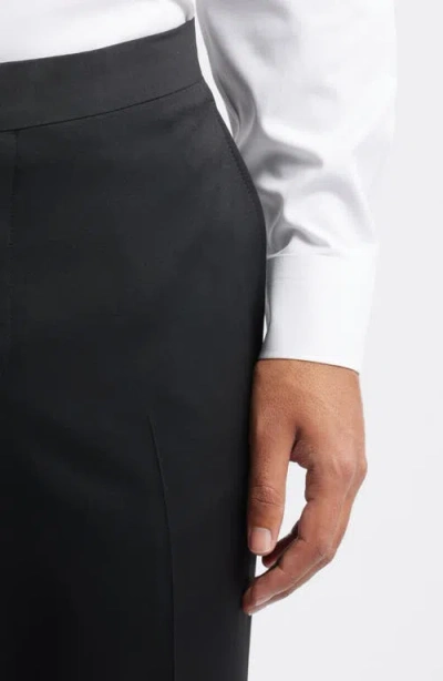 Ted Baker London Josh Slim Fit Wool Tuxedo Pants In Black
