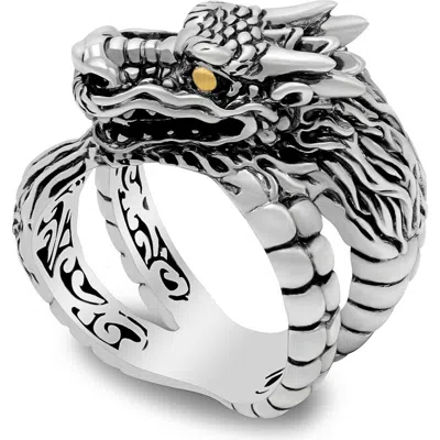 Samuel B. Sterling Silver & 18k Yellow Gold Dragon Ring