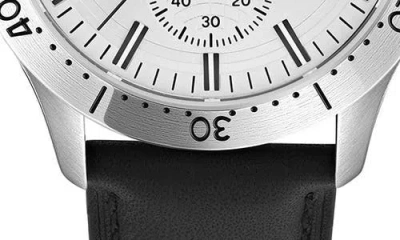 Ferragamo Leather Strap Chronograph Watch, 43mm