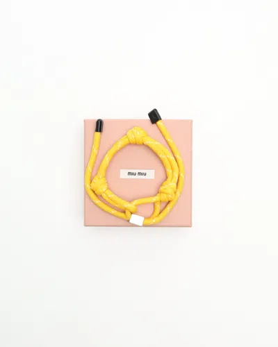 Miu Miu Logo-charm Cord Bracelet