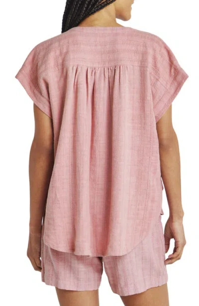 Splendid Priya Button-up Linen Blend Top
