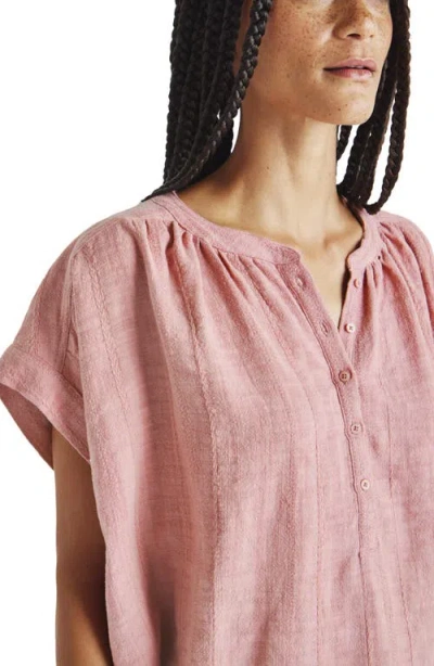 Splendid Priya Button-up Linen Blend Top