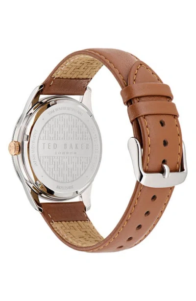 Ted Baker London Leather Strap Watch, 20mm