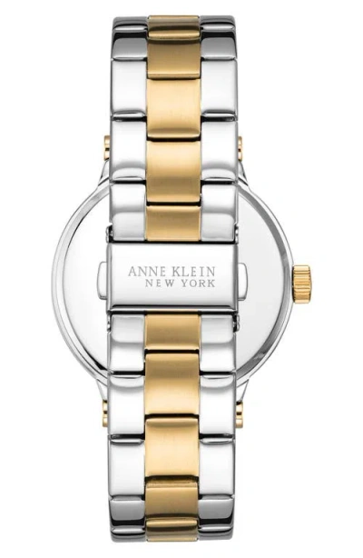 Anne Klein Two-tone Mother-of-pearl Bracelet Watch