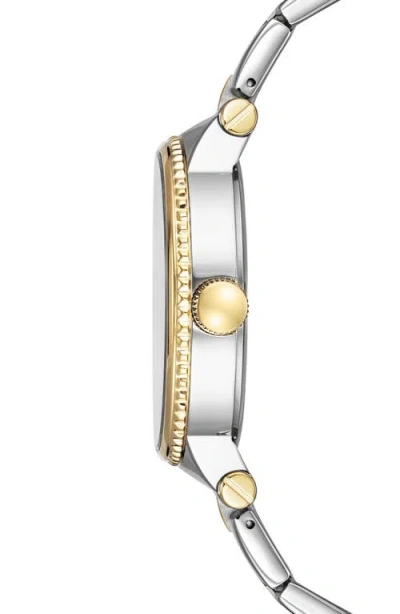 Anne Klein Two-tone Mother-of-pearl Bracelet Watch