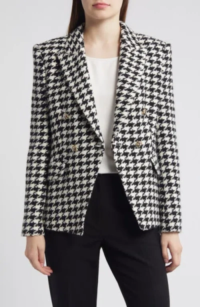 Hugo Boss Boss Jia Houndstooth Double Breasted Blazer