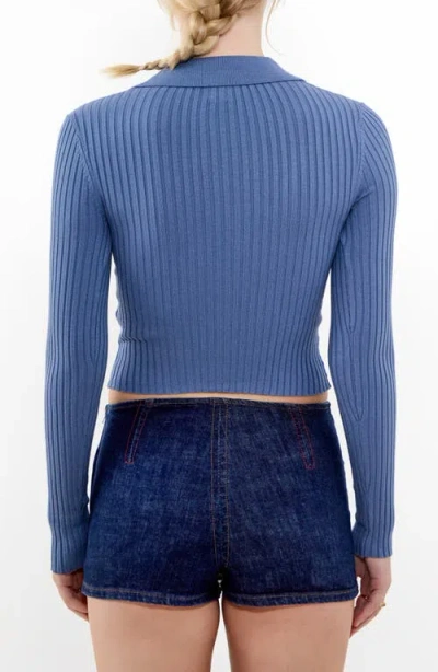 Bdg Urban Outfitters Long Sleeve Crop Polo Cardigan Sweater