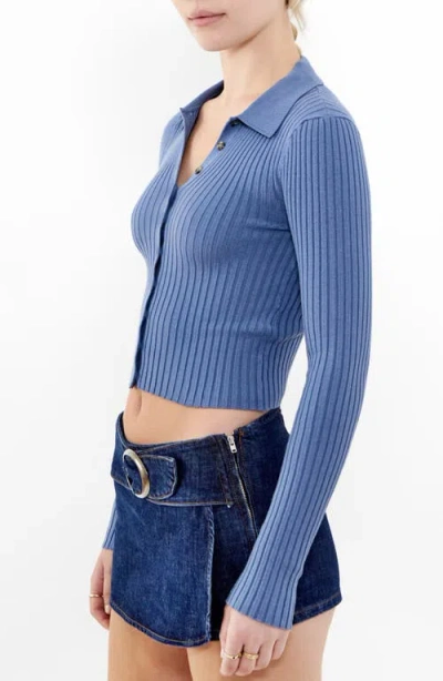 Bdg Urban Outfitters Long Sleeve Crop Polo Cardigan Sweater